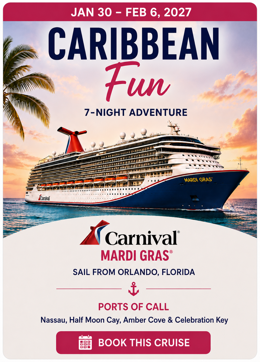 Trip 1 — Carnival Mardi Gras