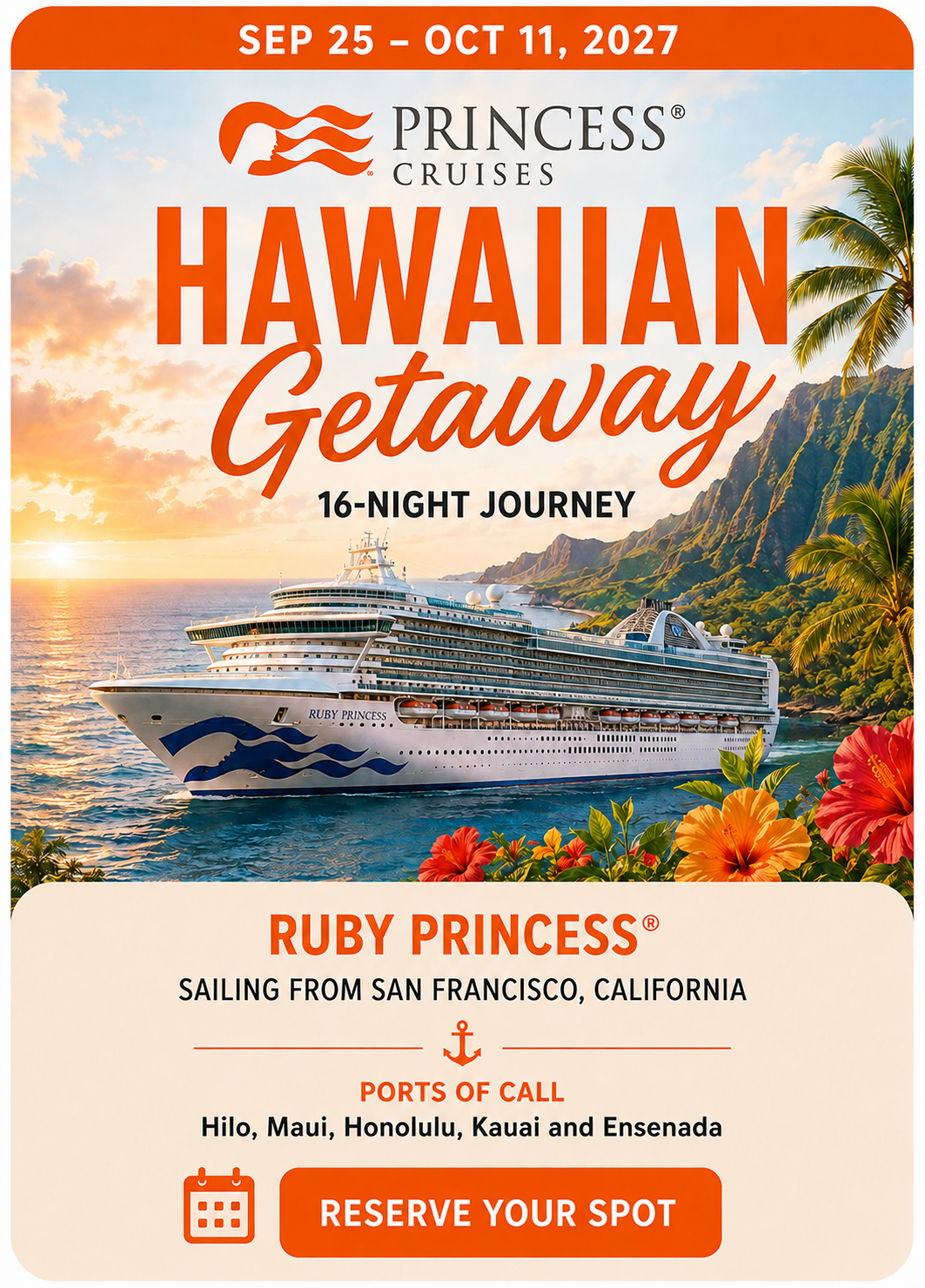 Ruby Princess P2P Freedom Cruise